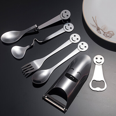 

HDST Stainless Steel 6 Sets Creative Tableware Gift Home Creative Gift