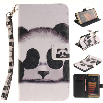 

Panda Дизайн Кожа PU откидная крышка бумажника карты держатель чехол для SAMSUNG GALAXY NOTE 7