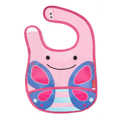 

SKIP HOP Cute Zoo Waterproof Bibs Bibs - Бабочка Более 6 месяцев Импорт в США