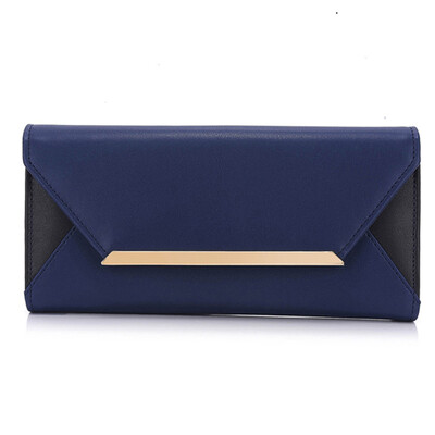 

Svale) Ms. wallet wallet wild long paragraph hit color hand bag Envelope package 138891995N blue