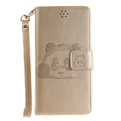 

Золото Panda Стиль Тиснение Классический откидная крышка с подставкой Функция и слот кредитной карты для SONY Xperia X Performance