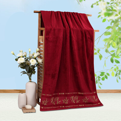 

Xin brand towel home textile spring bamboo senior bamboo fiber towel 70 * 140cm red