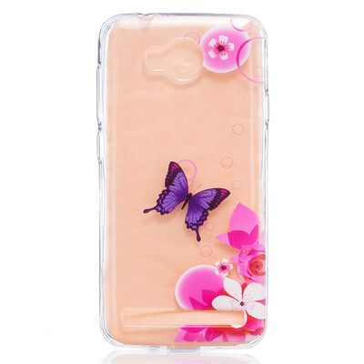 

Pink Butterfly Pattern Soft Thin TPU Rubber Silicone Gel Case Cover for HUAWEI Y3 II