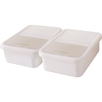 

Baicao Park (bicoy) рисовое ведро слайд пластиковые бочки зерновых зерновых зерен ведро 5 кг белый два загруженных