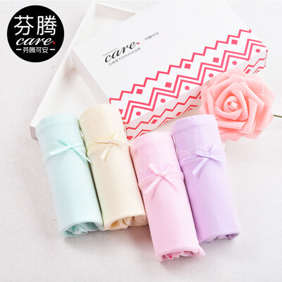 

Fen Teng can be underwear underwear pants comfortable breathable high waist to mention buttocks pure color ladies triangular underwear 4 loaded T3616119 light purple pink beige light green