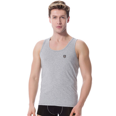 

Modal vest men stretch body breathable round necked modal cotton backing velvet gray XL