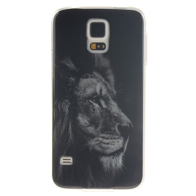 

Black lion Pattern Soft Thin TPU Rubber Silicone Gel Case Cover for SAMSUNG Galaxy S5 I9600