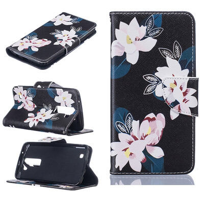 

Black lily Design PU Leather Flip Cover Wallet Card Holder Case for LG K7K8