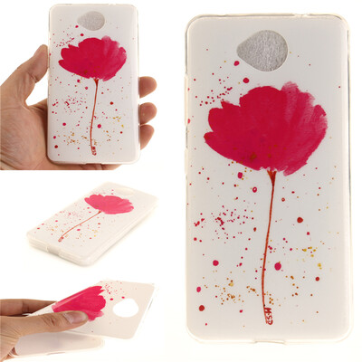 

Фиолетовый орхидеи шаблон Мягкий чехол тонкий ТПУ резиновый силиконовый гель чехол для Nokia Lumia650