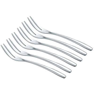 

Road card cool LUCUKU 304 stainless steel dessert sign fruit fork summer colorful food fork six sets