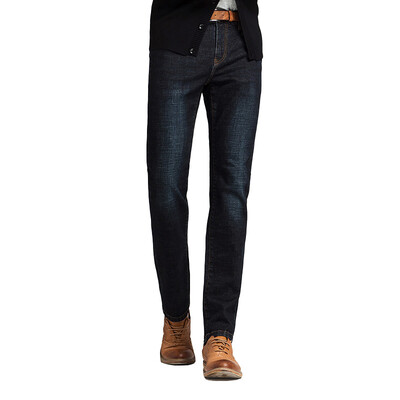 

Pierre cardin (pierre cardin) 203683-0800 осенняя и зимняя мужская мода складки в случайном растяжке удобные прямые джинсы синие черные 36 ярдов