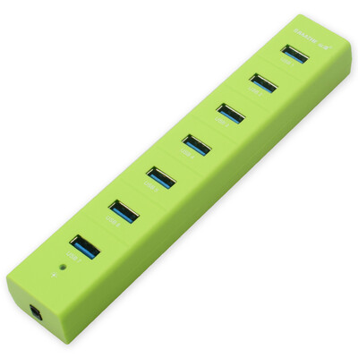 

Shanze (SAMZHE) JXQ-007G USB-сплиттер USB3.0 высокоскоростное расширение 7 HUB-концентратор настольного компьютера с полотенцем с линией питания зеленый