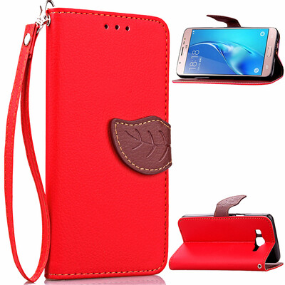 

Red Design PU Leather Flip Cover Wallet Card Holder Case for Samsung Galaxy J5(2016)/J5108