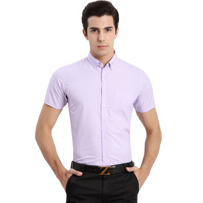 

xiangsiniao short-sleeved men's business buckle collar shirt