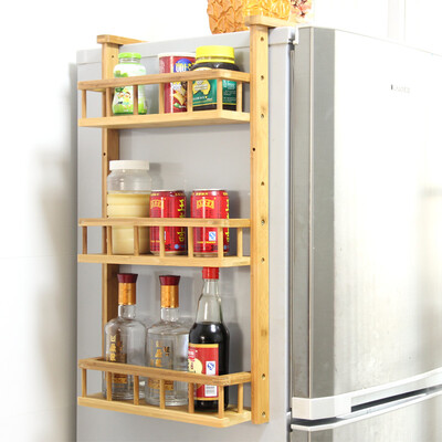 

Jia Chi refrigerator side wall rack kitchen bamboo shelf racks storage shelf (68 * 36 * 11.5cm) JC-1959