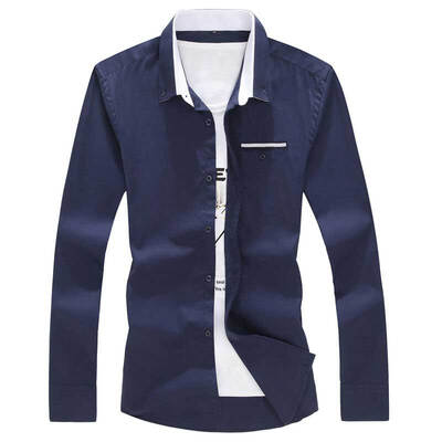 

Греческая музыка источник джентльмен рубашка Тонкий мужской деловой моды случайные дна рубашки C21 белый M