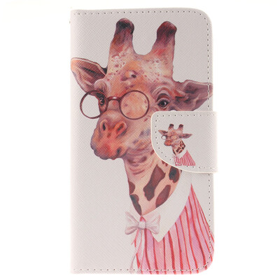 

Giraffe Design PU Leather Flip Cover Wallet Card Holder Case for LG G3