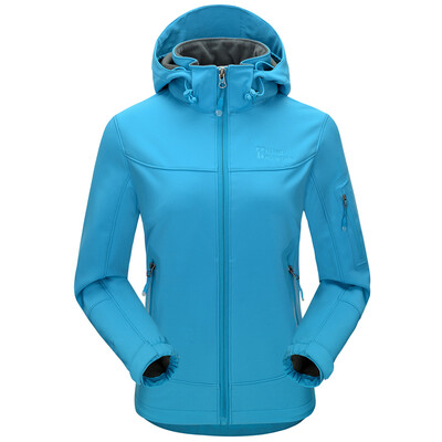 

El Monte ALPINT MOUNTAIN outdoor soft shell Jackets couple men&women fleece windproof warm soft shell clothing 620-005 sky blue XXL