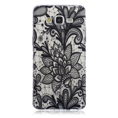 

Black Rose Pattern Soft Thin TPU Rubber Silicone Gel Case Cover for SAMSUNG GALAXY Grand Prime G530