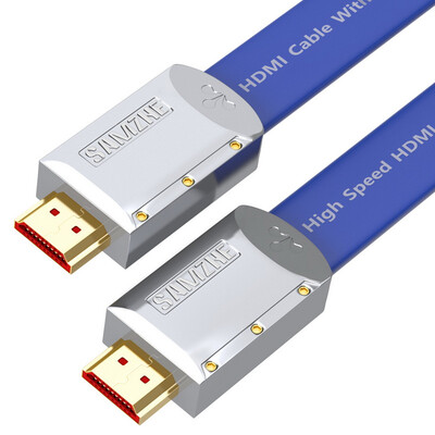 

Shanze SAMZHE ZH-B20 Deluxe Flat Gold Plated 20 Doric Edition HDMI Digital HD Line Projector Computer TV Set-top box connection cable 2 m Blue