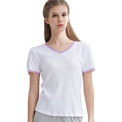 

Qili Qirui пижамы домашний сервис дамы удобный дышащий хлопок поддержка короткий рукав футболка QW63546 фиолетовый L номер