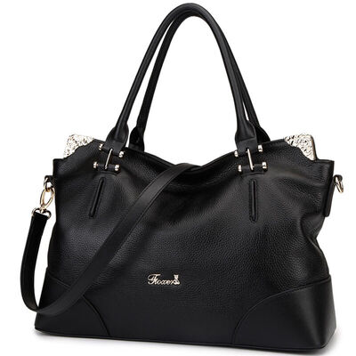 

Gold fox FOXER female bag first layer leather elegant handbag lady fashion wild Messenger bag shoulder bag female 998019F1A black