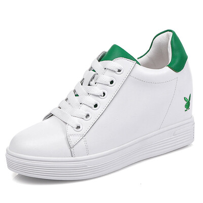 

Playboy (PLAYBOY) в увеличении небольших белых туфель женского пояса Хлебобулочные нижние белые туфли Корейский случайный обувь студентов диких L131710051 белый зеленый 38 метров