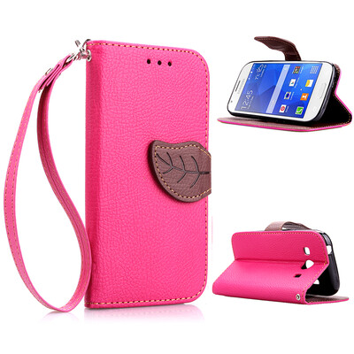 

Розовый Дизайн Кожа PU откидная крышка бумажника карты держатель чехол для Samsung Galaxy Ace Style LTE/G357FZ