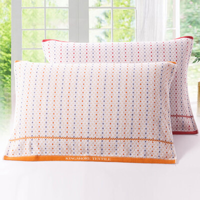 

Gold towel home textile cotton pillow pillow two red brown 150g article 80 52cm