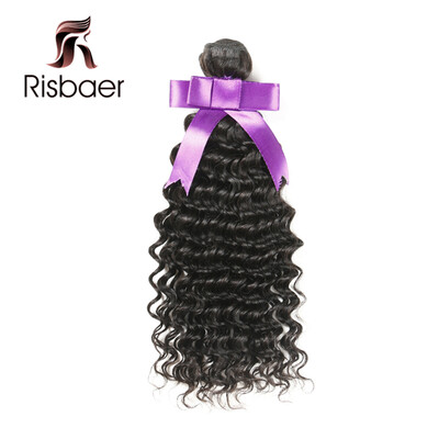 

Risbaer Hair Brazilian Virgin Hair Deep Wave Single Bundle Brazilian Human Hair 100 GramBundle Brazilian Deep Wave Free Shipping