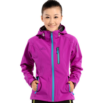 

Pearson and (PELLIOT) soft shell jackets men and women couples leisure warm jacket fleece soft shell clothing 1707 female purple L