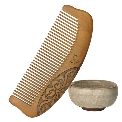 

[Jingdong Supermarket] Yu Mei Ren Taomu comb the whole wood double-sided carving to send his girlfriend birthday gift gift Juying