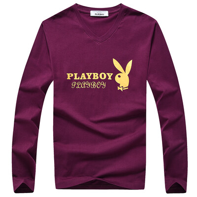 

Playboy PLAYBOY T-shirt Men casual printing t-shirt long sleeve