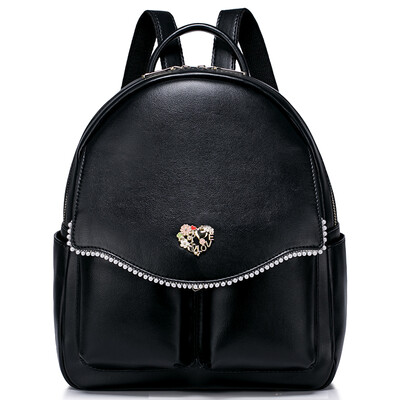 

New York Lan NUCELLE Shoulder Bag Women Pearls Fashion Wild Casual Backpack Female 976 Pink