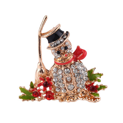

Великолепная Кристалл Rhinestone Рождественский Снеговик Брошь Pin Cute Xmas подарков