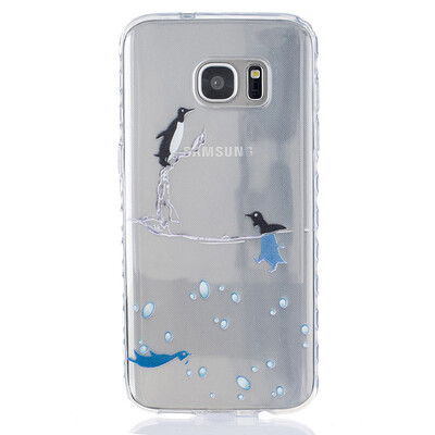 

Small dolphins Pattern Soft Thin TPU Rubber Silicone Gel Case Cover for SAMSUNG GALAXY S7 Edge