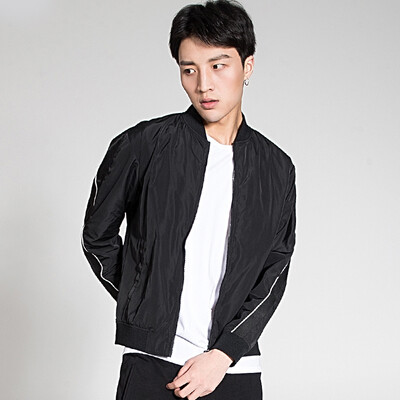 

YOSE Jacket Male Long Sleeve Men Print Men's Style Korean Men's Jacket Black XXXL 190