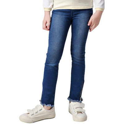 

Hsueh Chung girls&39 trousers side zipper Slim jeans large children&39s spring&autumn jeans casual trousers pants E055B 15058