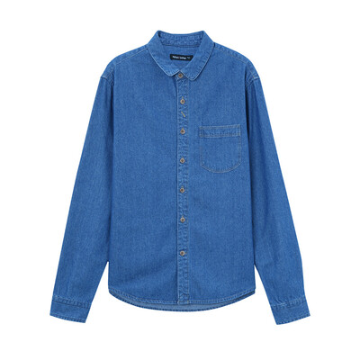 

Meters Bonwe Men's Blouse 2016 Fallen New Men's Jeans Shirt Male Casual Denim Shirt 601478 Primary 165 / 88A