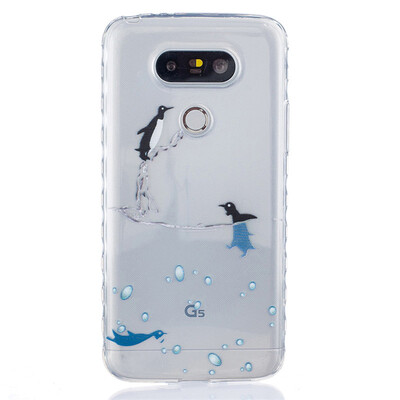 

Малый дельфинов картины мягкий тонкий ТПУ Резиновая крышка случая силикона геля для LG G5