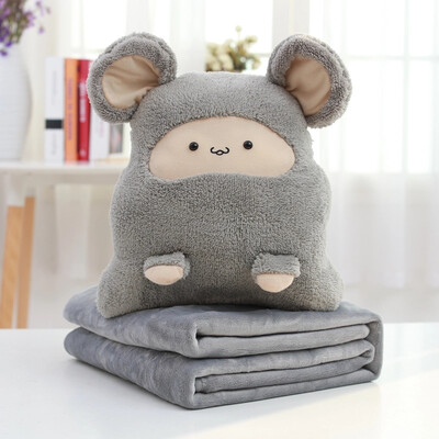 

Jiuzhou deer hold pillow blanket home textiles cartoon pillow pillow sofa bedside cushion pillow quilt afternoon afternoon pillow multi-function air conditioning blanket summer card was mouse 95 85cm