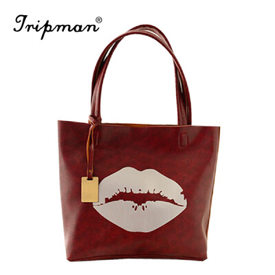 

2015 Michael Handbags Large Selma fashion vintage Zipper Satchel Women Lips Handbags pu Messenger Bags Michael Bags Z5