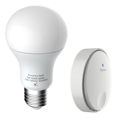 

[Jingdong Supermarket] collar Pu technology smart bulb LED bulb 6500K is white 7W home E27 screw mouth energy saving lamp a drag one (with power generation wireless switch)
