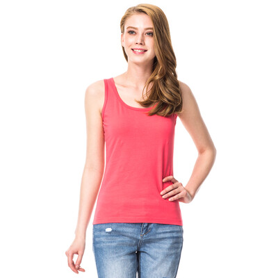 

Three guns ladies vest skin care Leica cotton round neck female vest grapefruit red