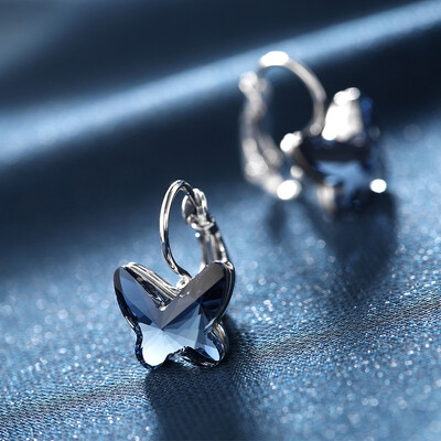

Athena Sina S925 silver single drill type earring girl birthday gift Valentine's Day send girlfriend fashion silver jewelry simple earrings heart Ying white girlfriend Valentine's Day birthday gift