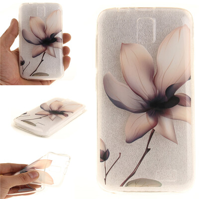 

Magnolia flower Pattern Soft Thin TPU Rubber Silicone Gel Case Cover for Lenovo A328