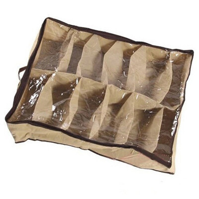 

12 пар / Сетки Прозрачные обувь для хранения Органайзер Экономия пространства под кроватью