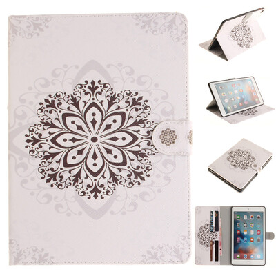 

Datura цветы Стиль Тиснение Классический откидная крышка с подставкой Функция и слот кредитной карты для iPad Pro 9.7