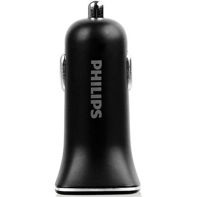 

Original PHILIPS DLP2015 Universal Double USB Ultra Fast Adapter Metal Mini USB Car-Charger For Mobile Phone