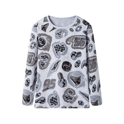 

Disney Disney Sleeping Cotton Men's Round Long Sleeve Shirt 28673A0 Ma Gray 130